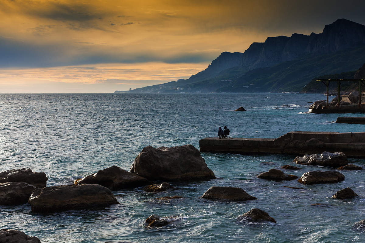 Der Sonnenuntergang South Coast