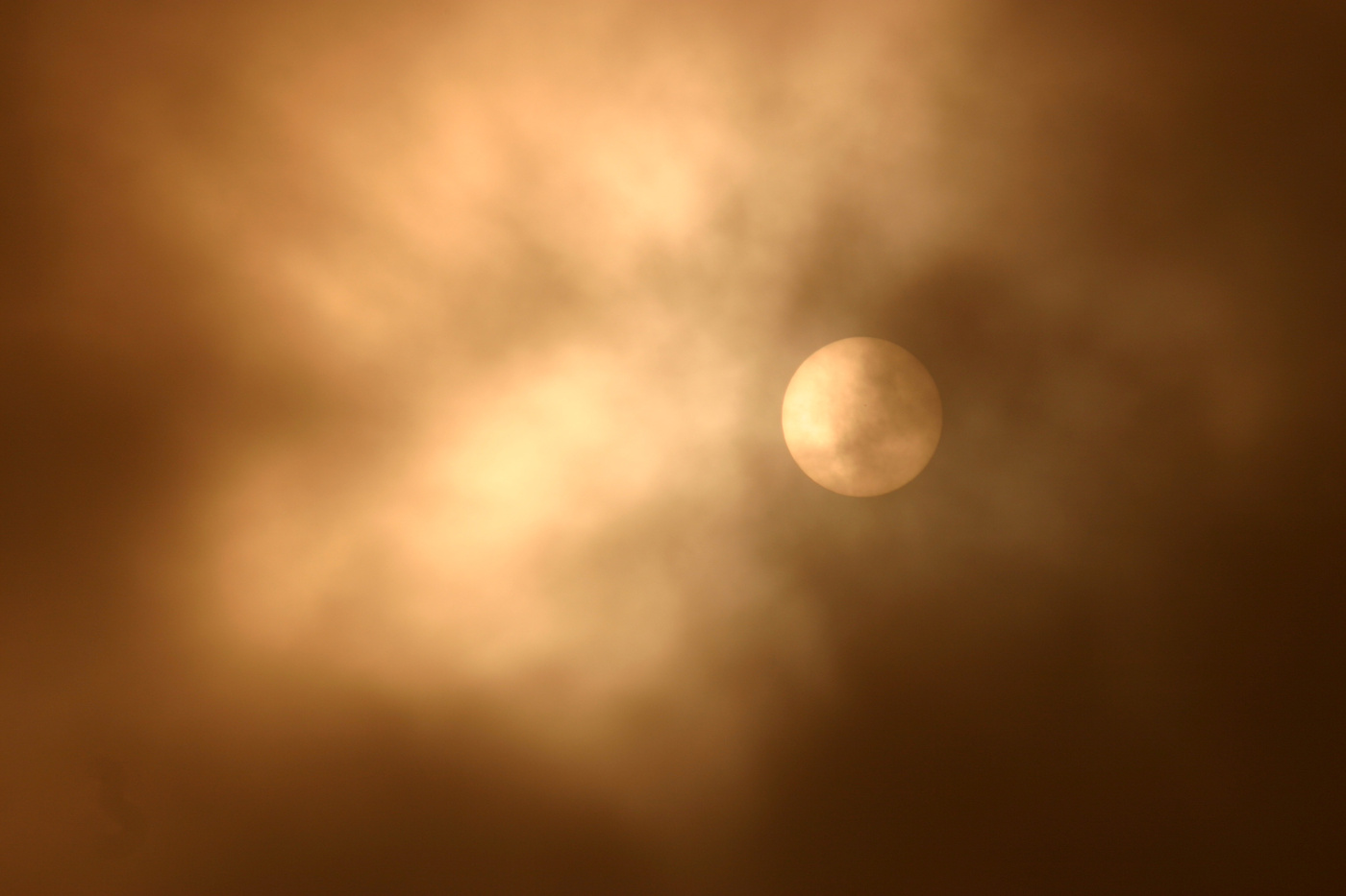 Die Sonne in den Wolken ....