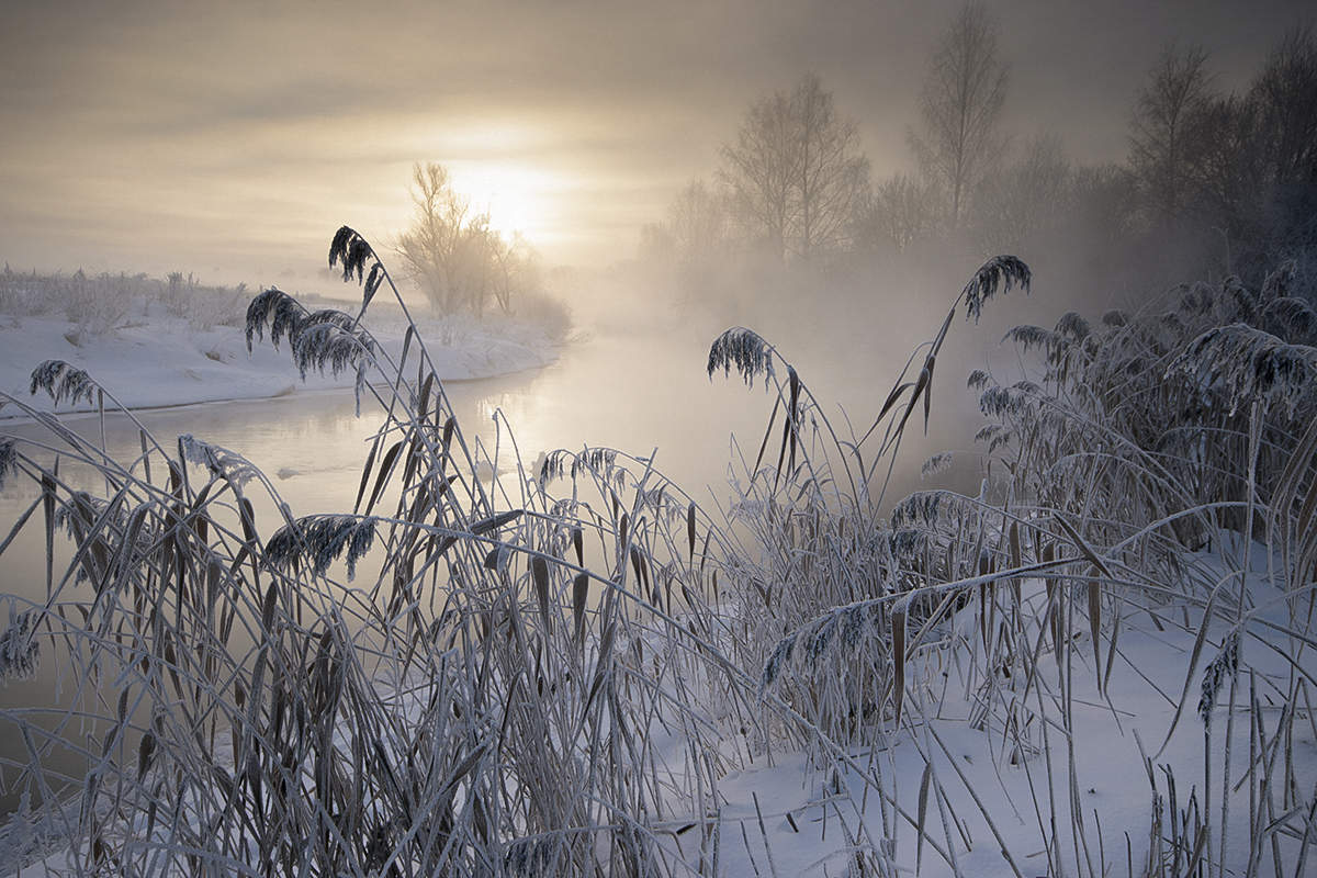 * Morgendämmerung auf dem Fluss *