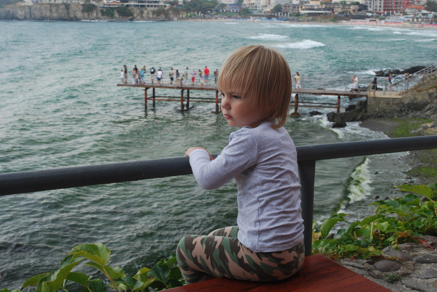 Zum ersten Mal, und das Meer