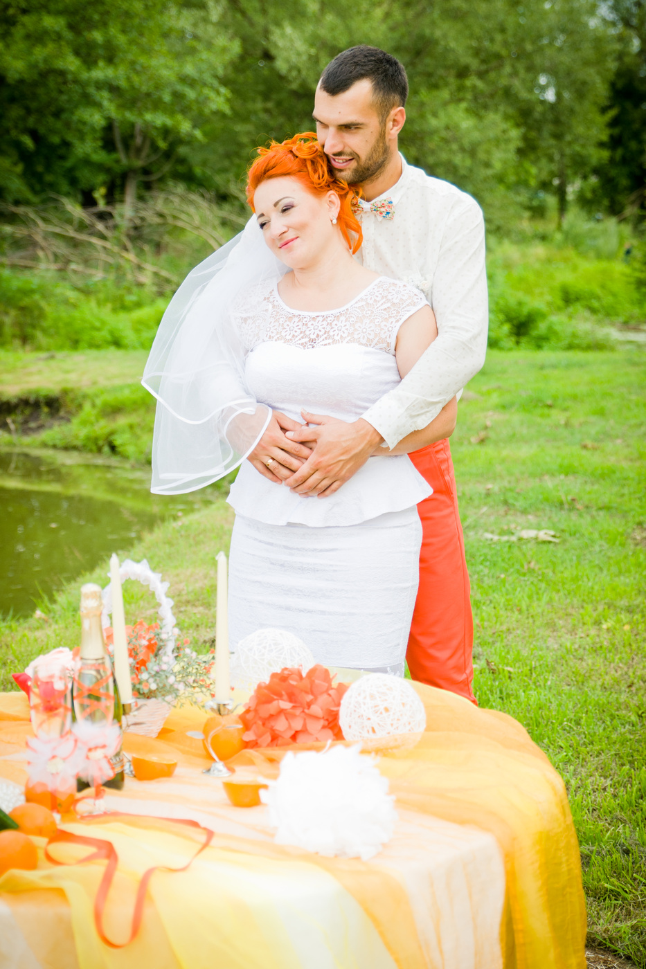 Orange Hochzeit