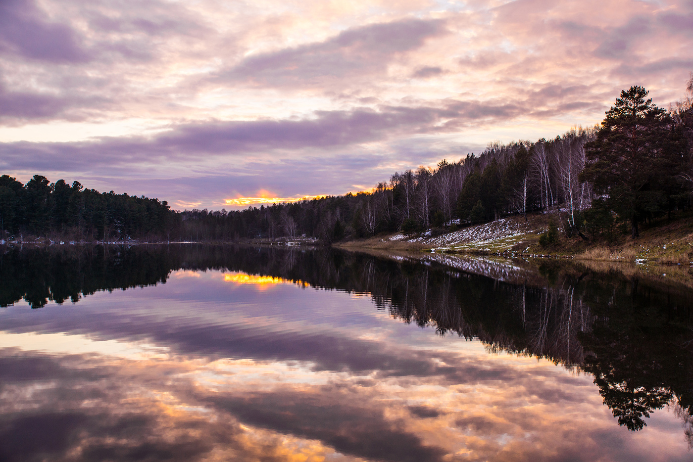 Herbst Sonnenuntergang.