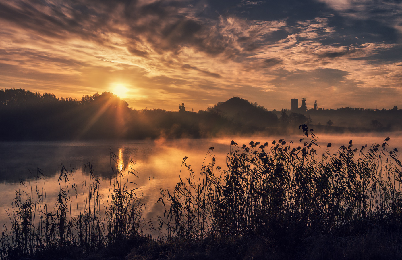 Morgen Herbstmorgen Donetsk