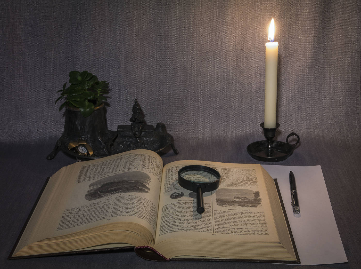 Skizzieren Sie mit einer Kerze