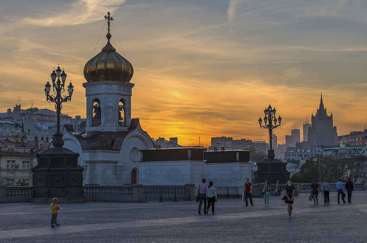 Moskau am Abend.