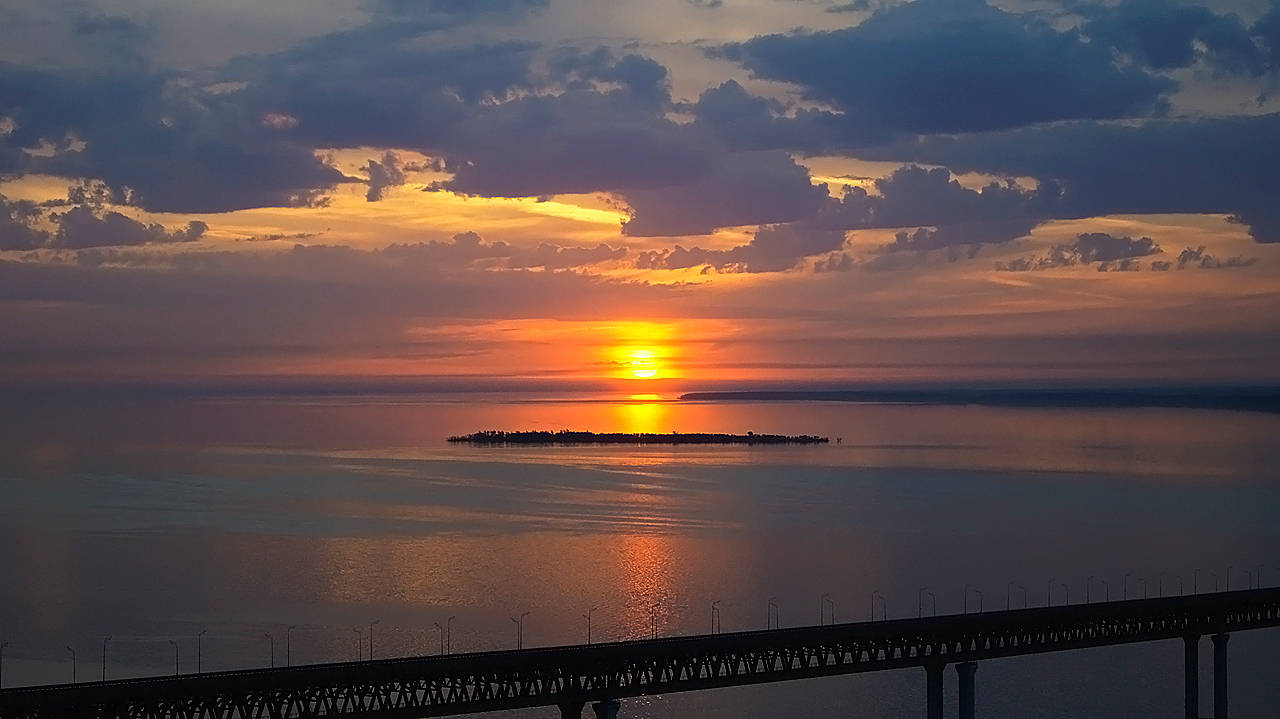 Die frühen Morgenstunden an der Wolga