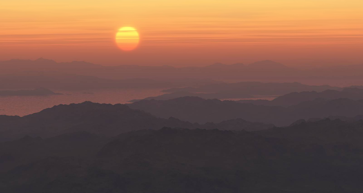 Sonnenaufgang in den Bergen ...