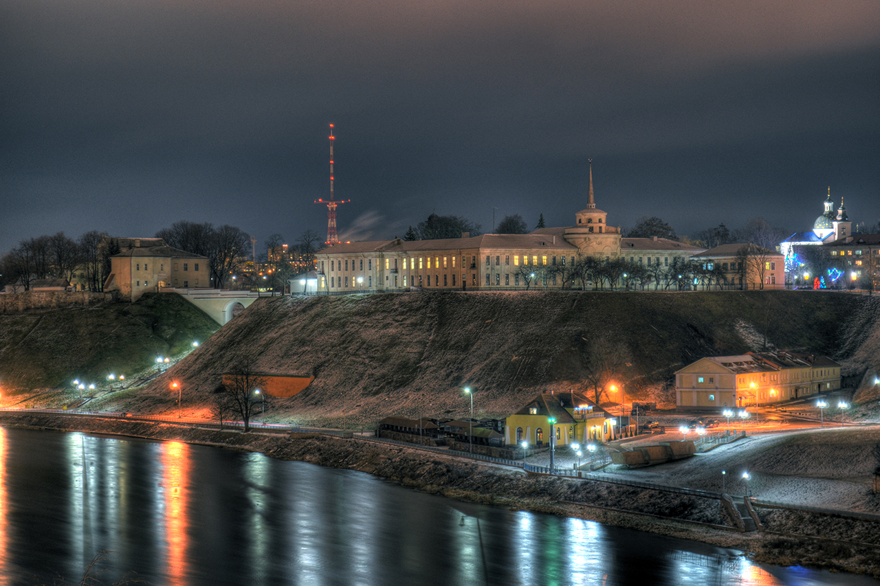 Nacht Blick auf die Burgen