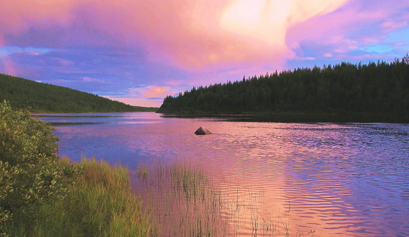 Northern Wallungen und blauen Seen