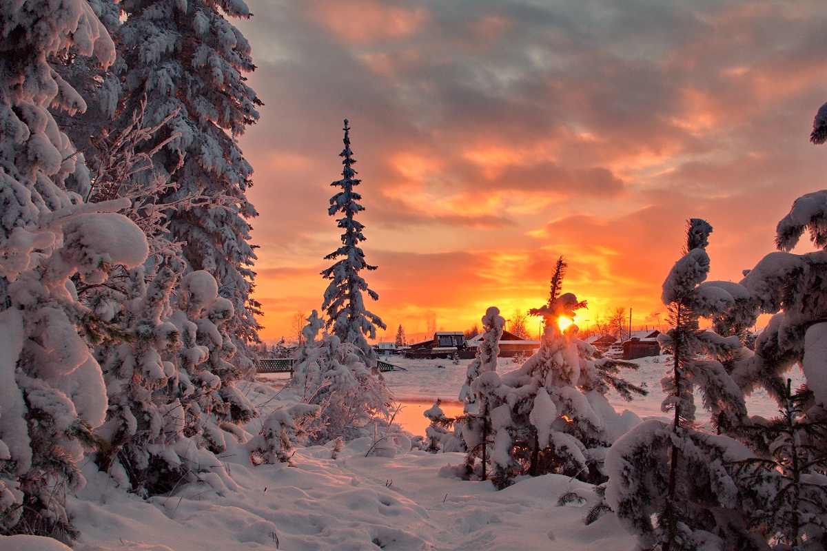 Abend hafte Winter Natur