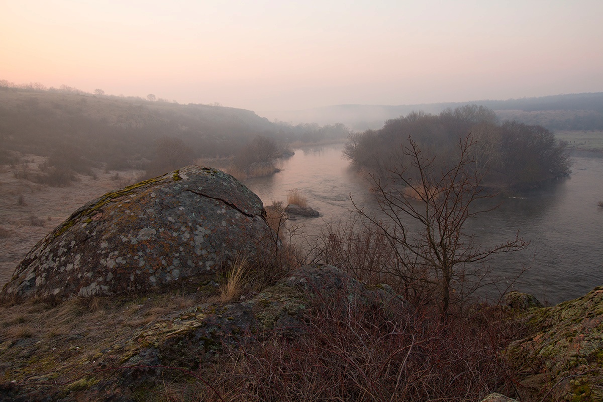 Morgen rosa Sonnenaufgang.