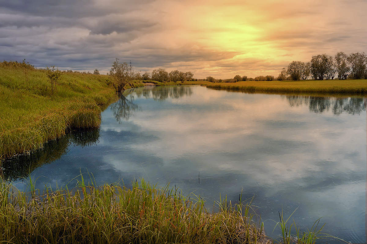 Strand kleine Bäche ...