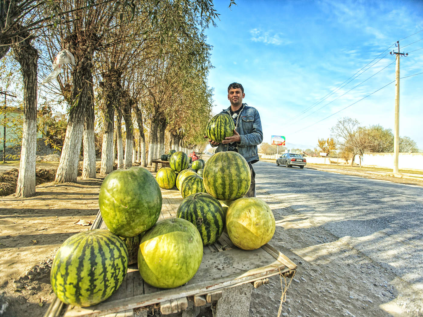 Dezember Wassermelonen ... Kurgan-Tube. Tadschikistan