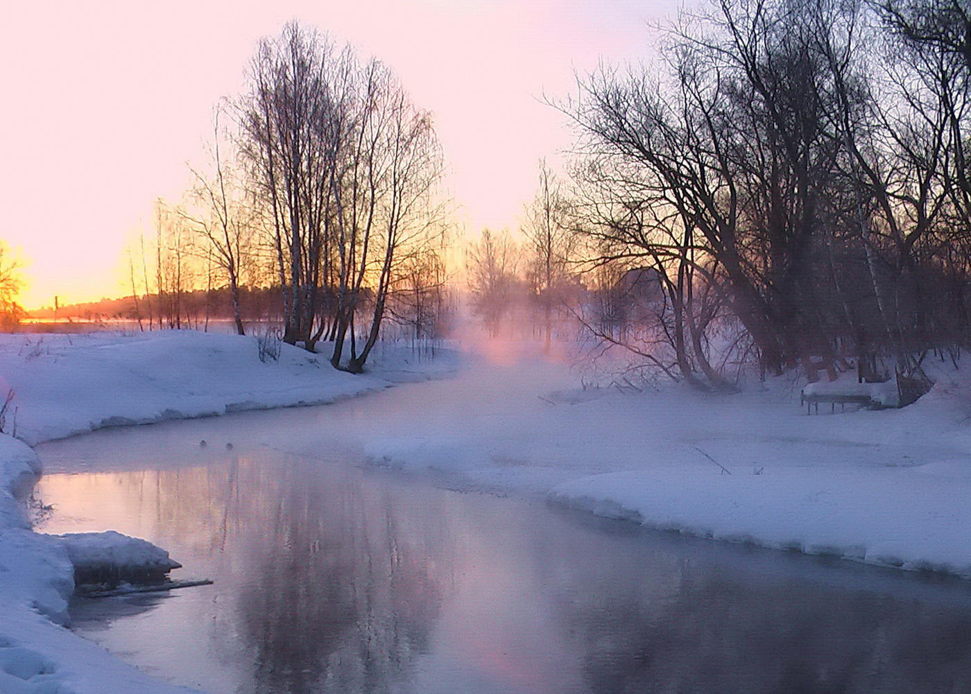 Am frühen Morgen auf Uche.