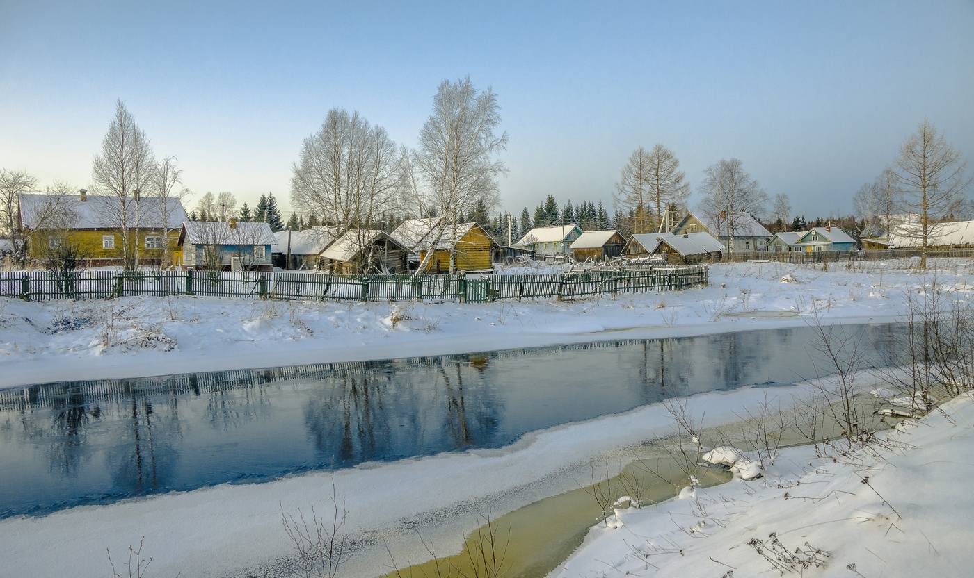 Dezember an den Ufern des Flusses Pigomy ...