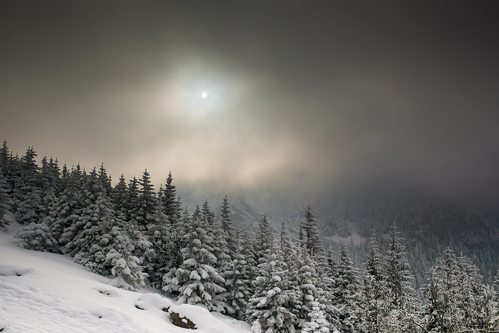 Durch die düsteren Wolken