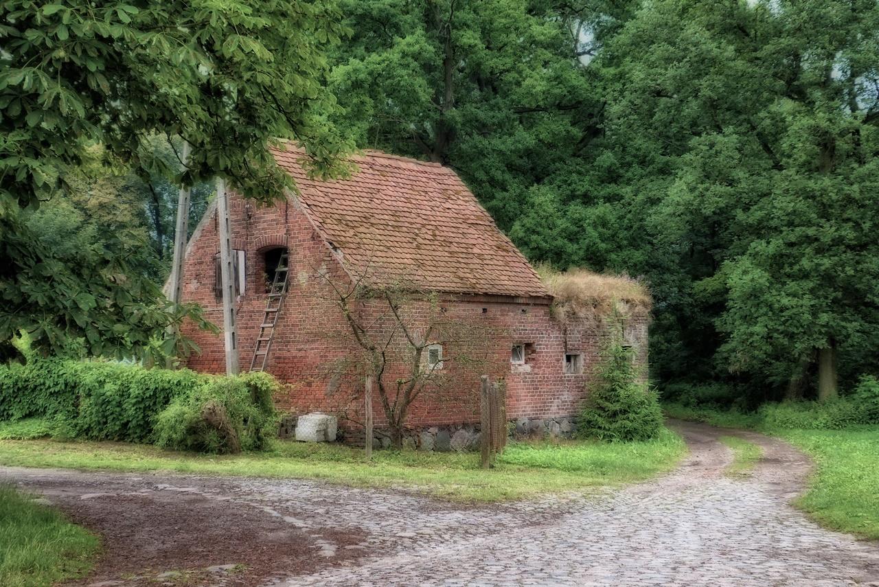 Ein kleines Haus am Wald
