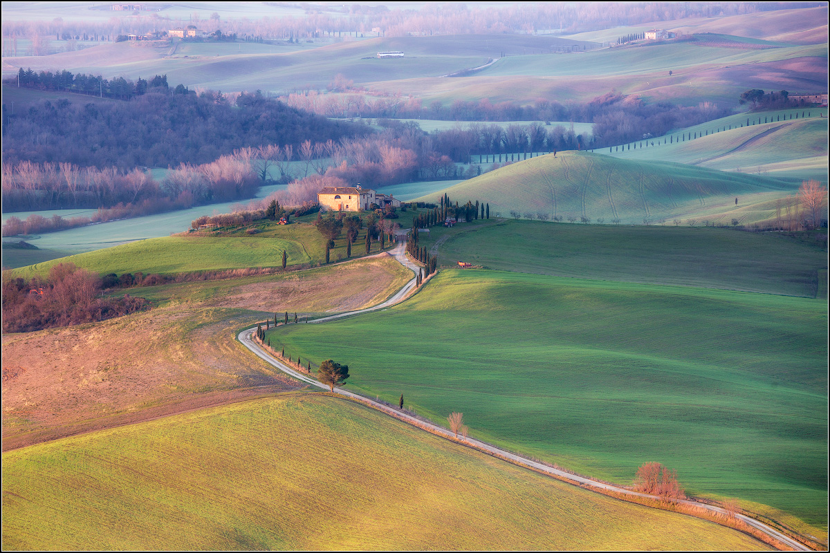 Dawn in der Val d  'Orcia