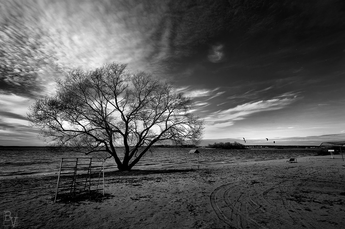 Minsk Sea im Vorgriff auf Schnee