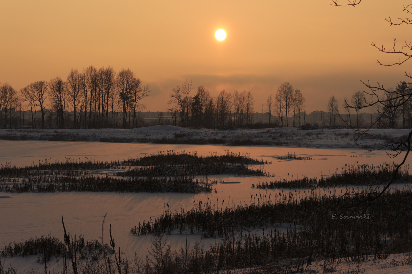 Sonnenuntergang im Winter