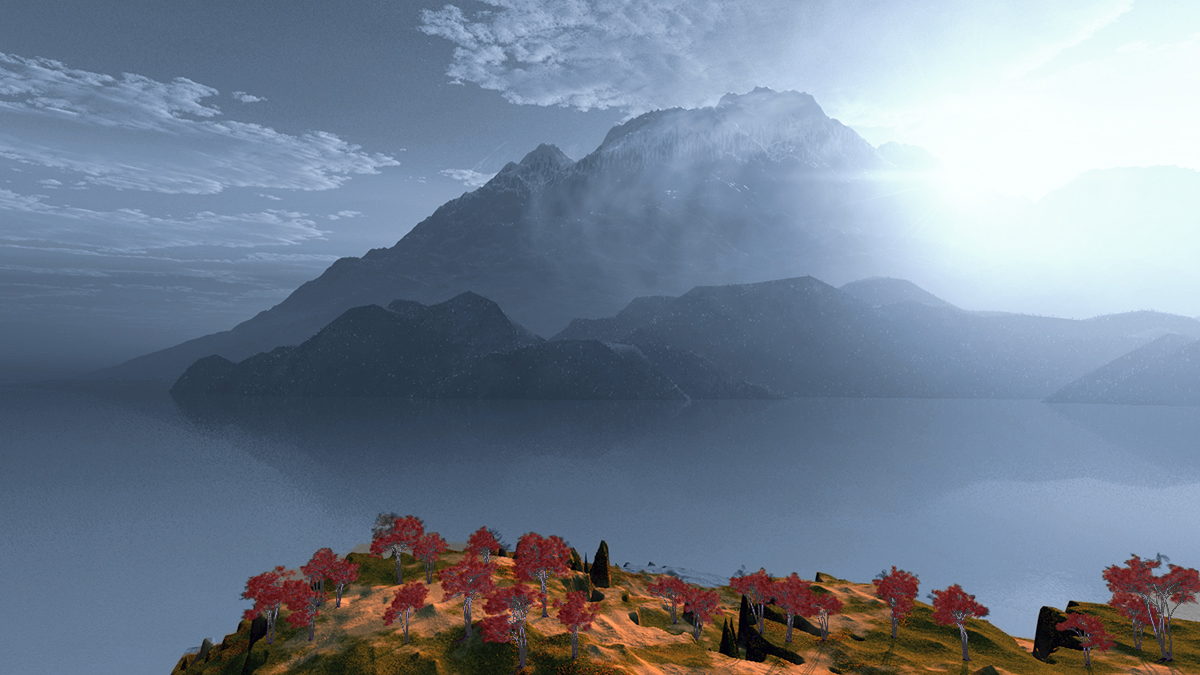 Die Sonne hinter den Bergen ...