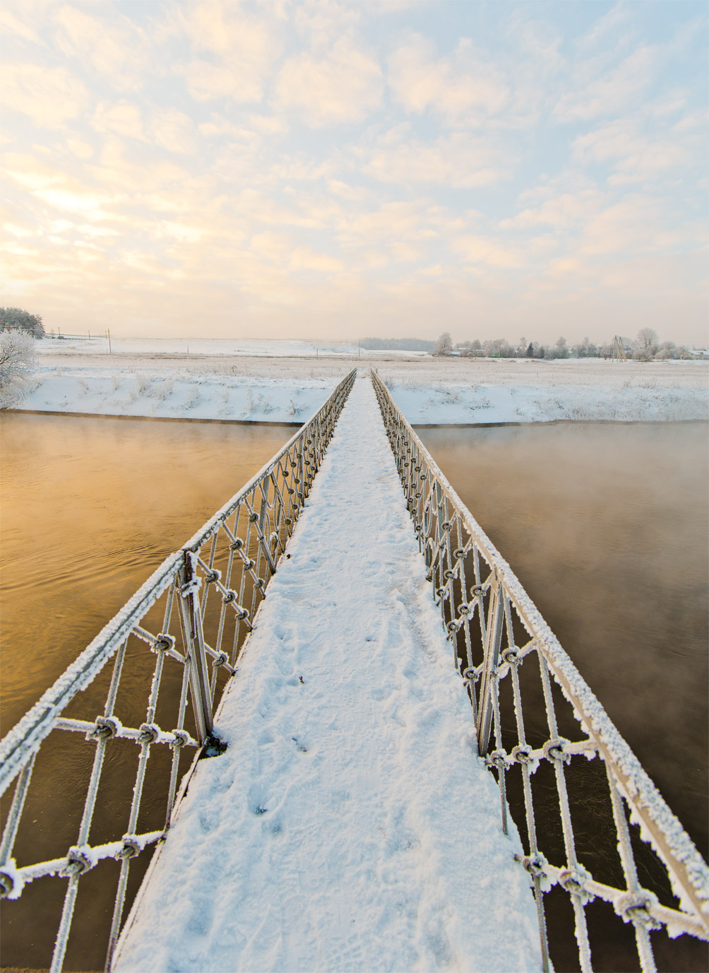 Sie können nicht brennen, eine Brücke aus Eis.