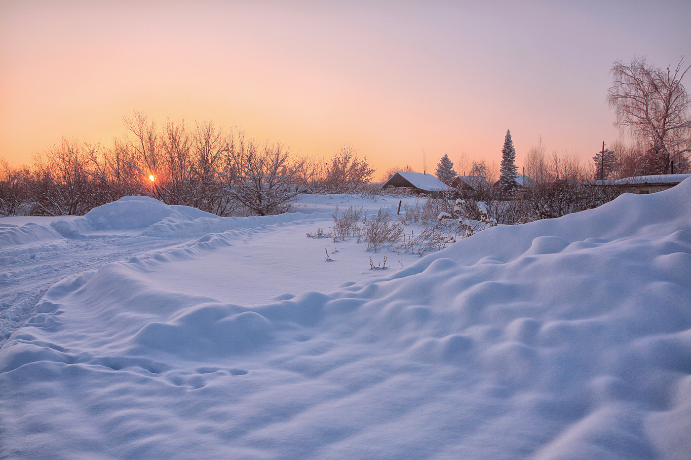 Sonnenuntergang im Winter