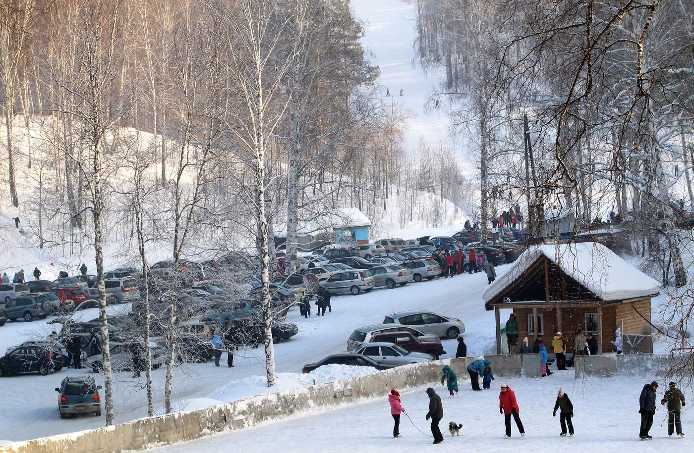 Freizeitaktivitäten im Wald Republik