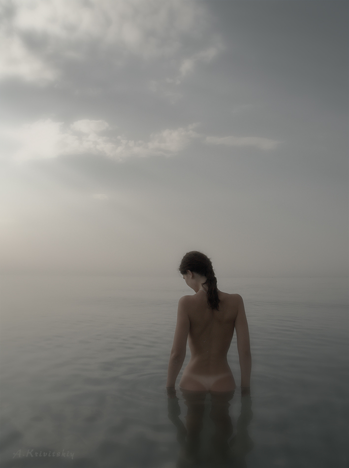 In the morning, when there is no wind.