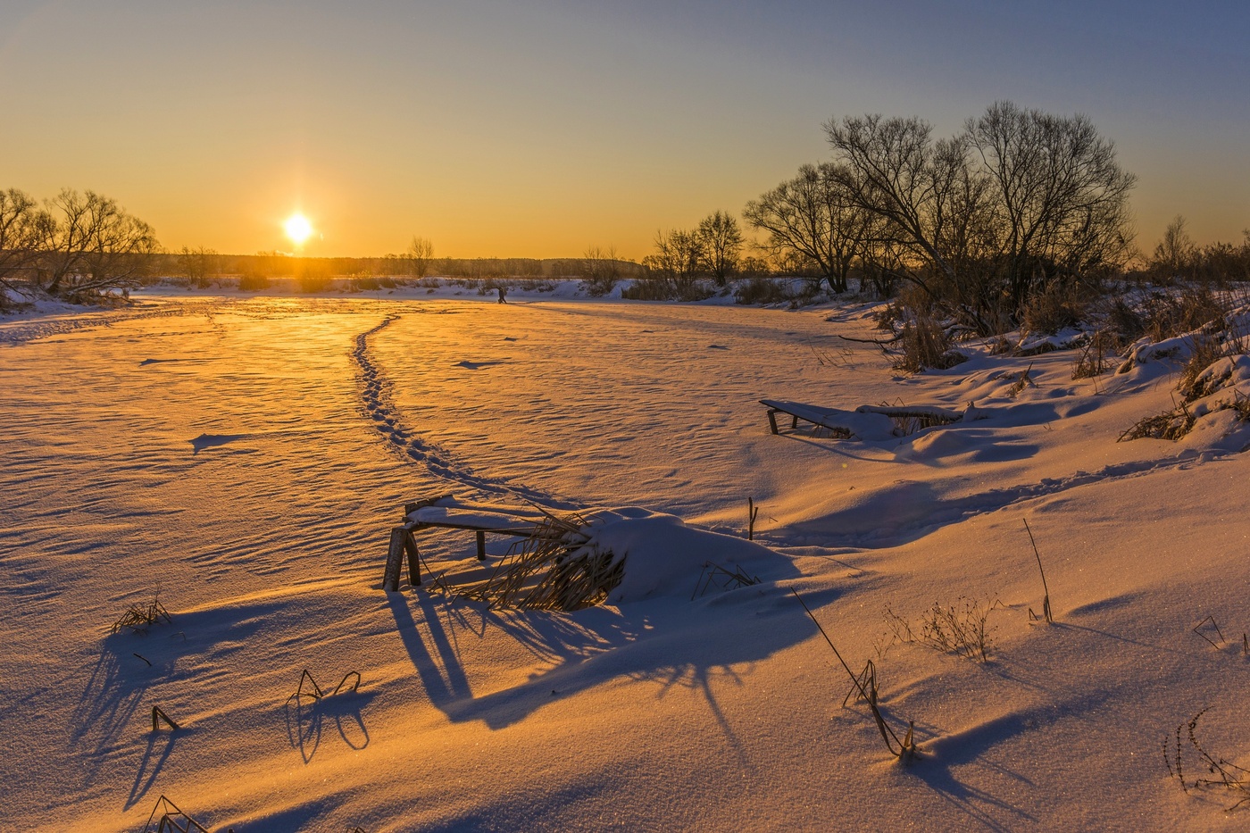 Ein schöner Tag dank Frost und Sonne
