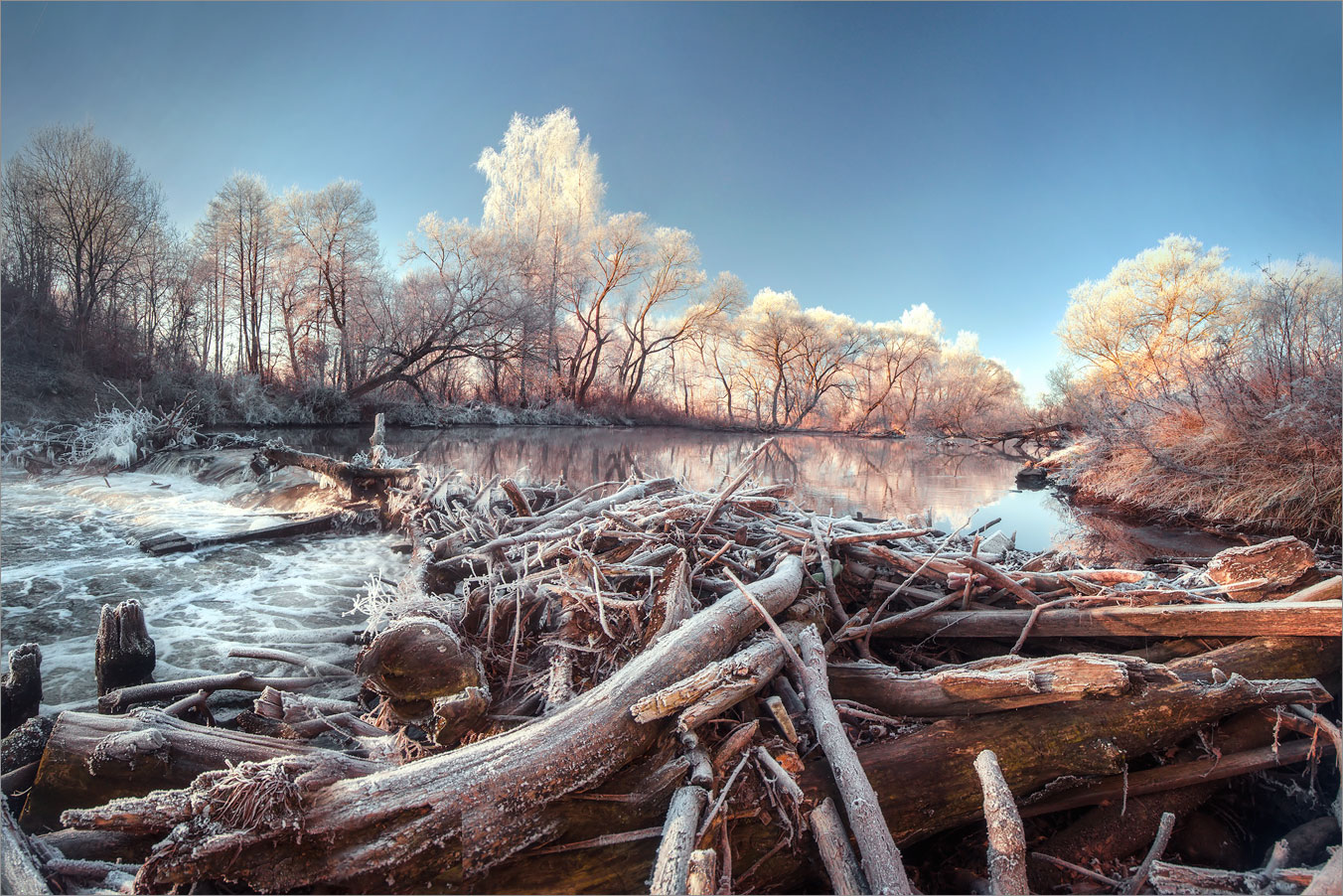 Ein schöner Tag dank Frost und Sonne