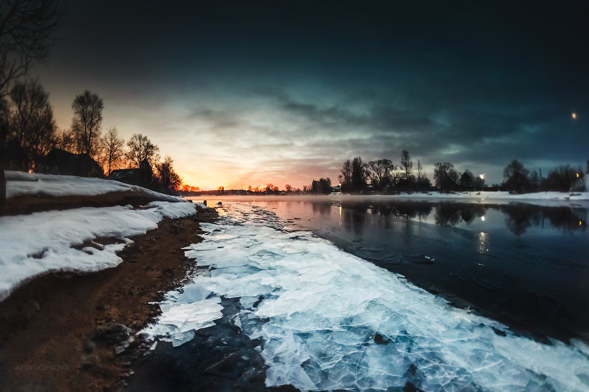 Sonnenaufgang an der Wolga