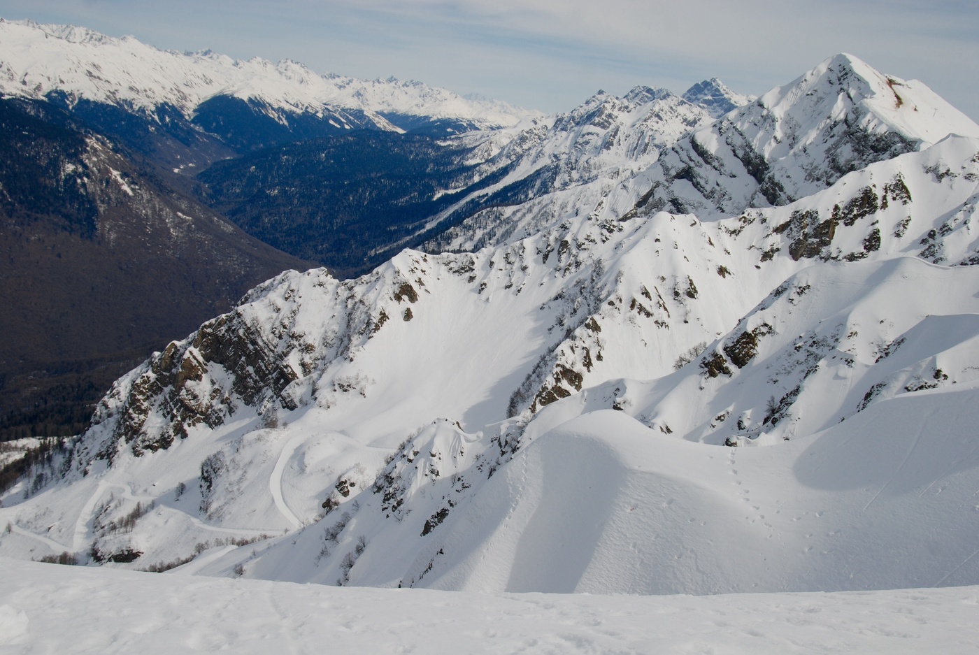 schneebedeckten Gipfeln