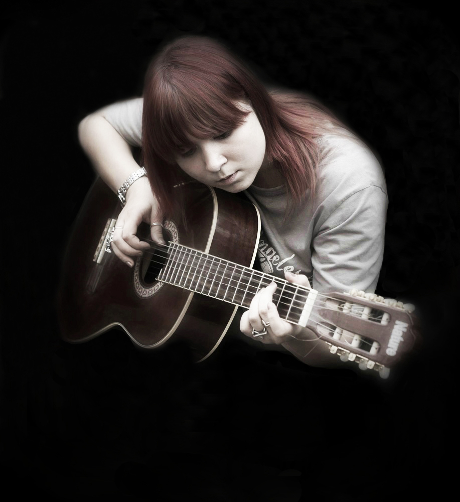 Mädchen mit Gitarre