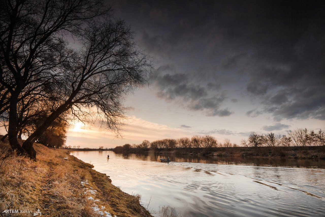 Sonnenuntergang am Dnjepr