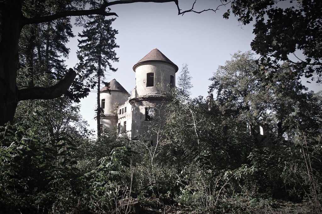 Teilansicht der Gutsruine in Osiek (PL)