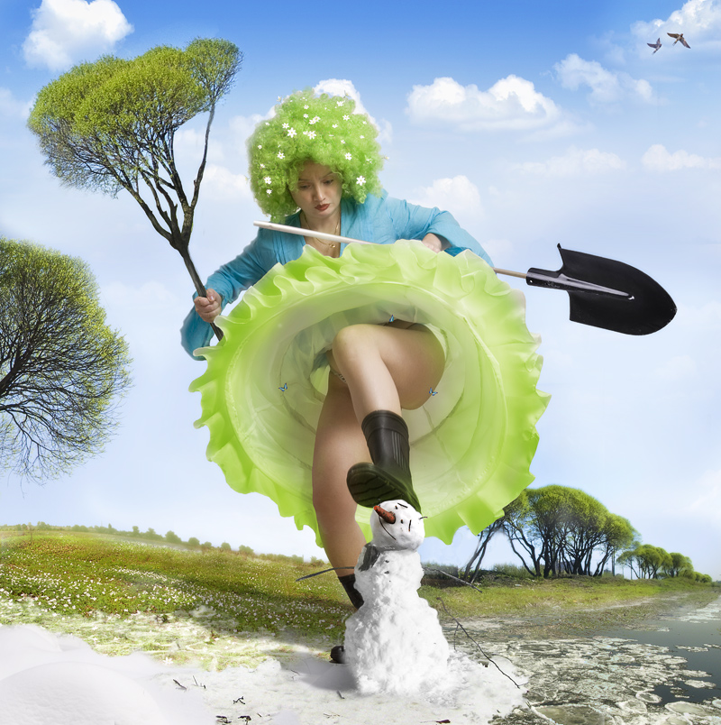 Der Frühling naht, Frühjahr Straße!