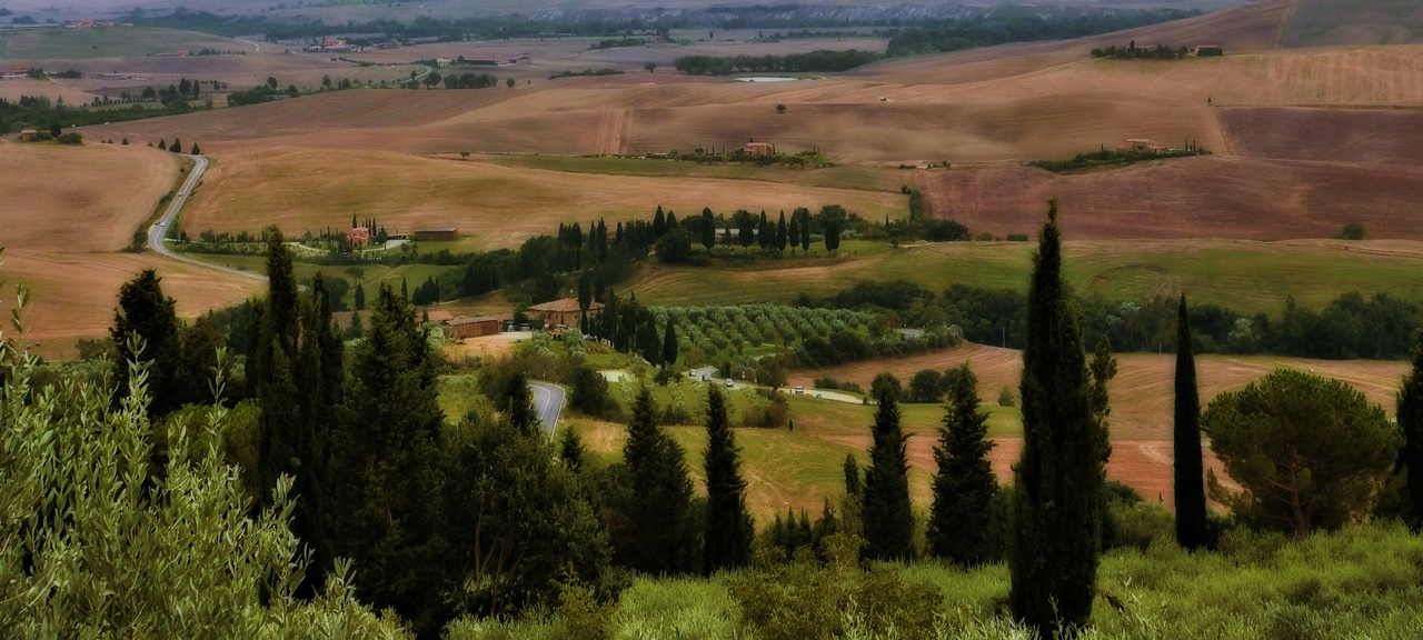 Blick ins Orciatal ( Val d'Orcia )