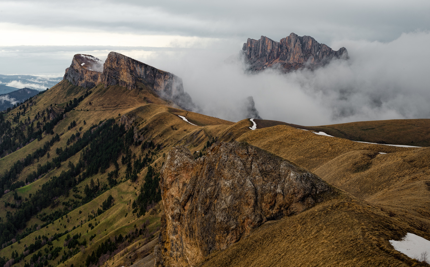 Schlechtes Wetter in den Bergen
