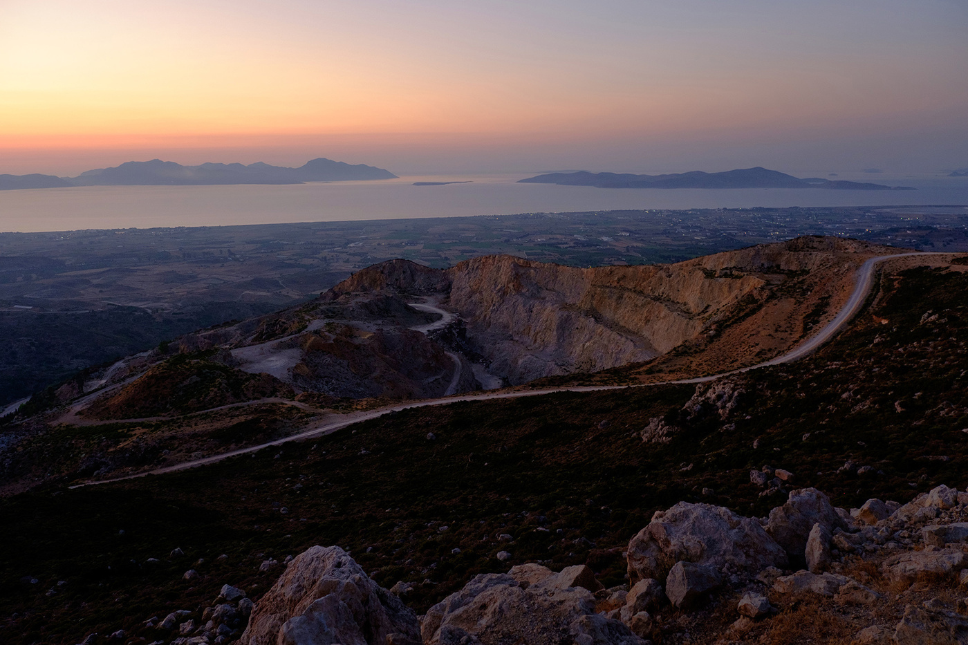 Sonnenuntergang in den Bergen