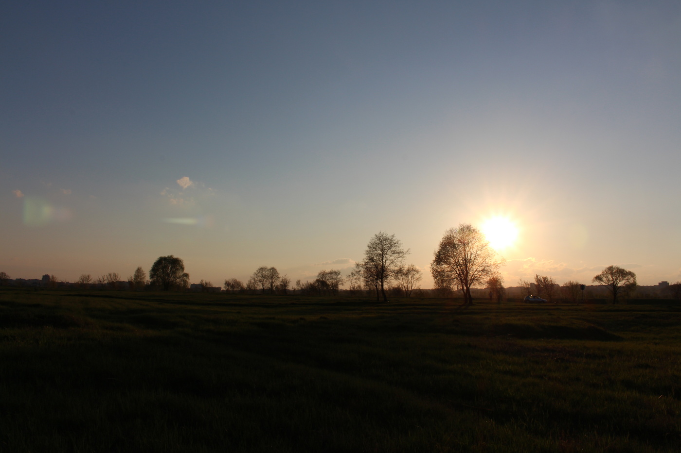 Frühling Sonnenuntergang