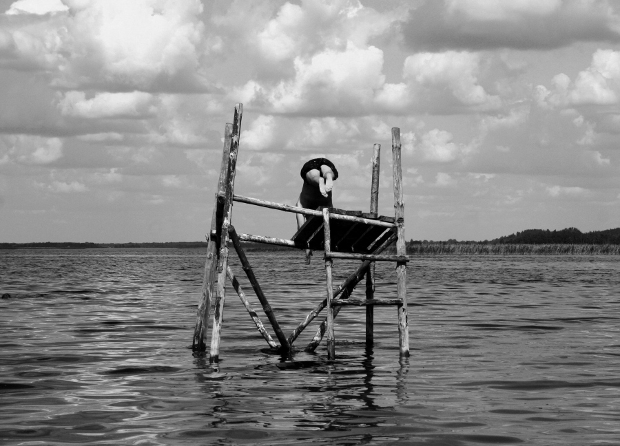 Fortsetzung Schwimmen im Snudy mit Sprung ins Wasser des verantwortlichen Beauftragten Freund Tscherepanow