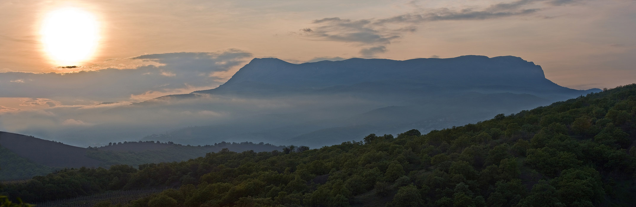 Sonnenuntergang über Tschatyrdag