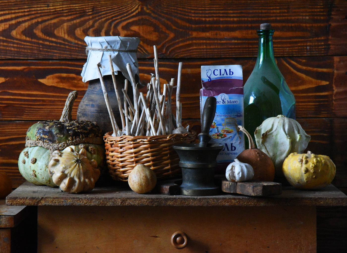 Stillleben mit Kürbis