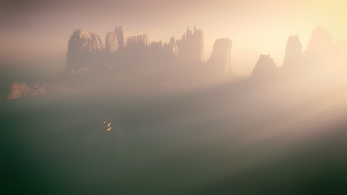 In einer ruhigen Bucht ...