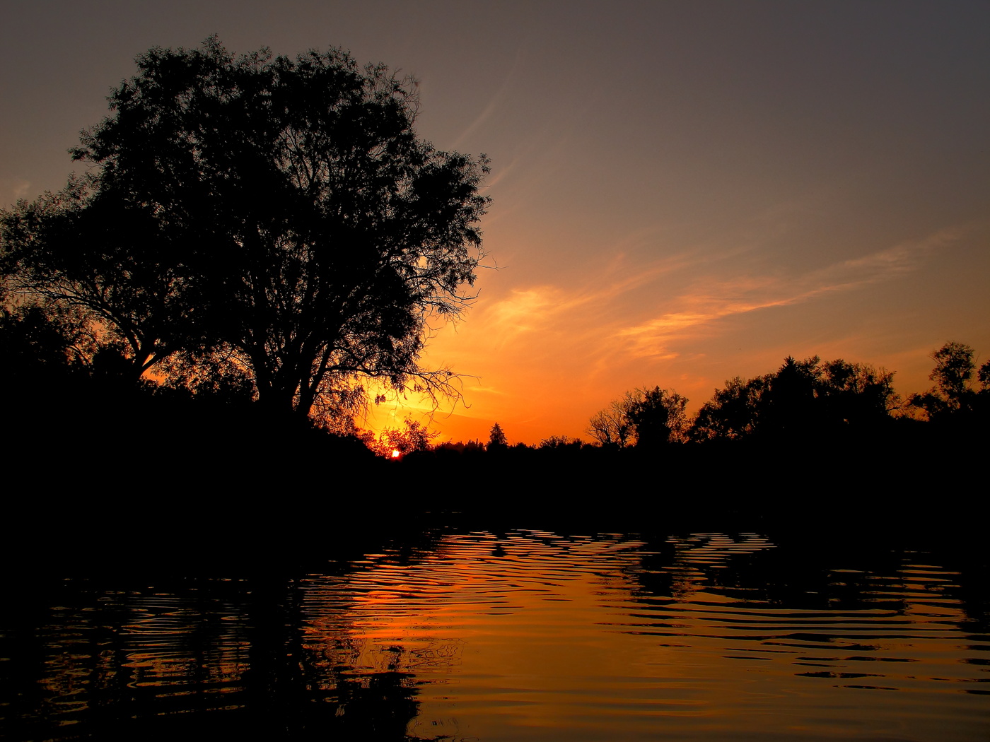 Sonnenuntergang am Sonnenwende-