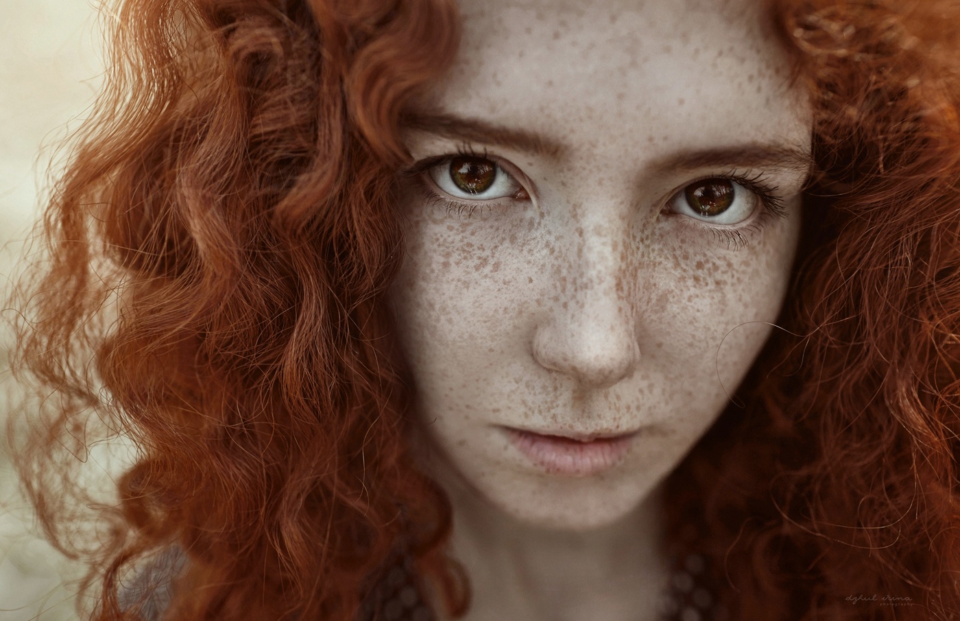 girl with freckles