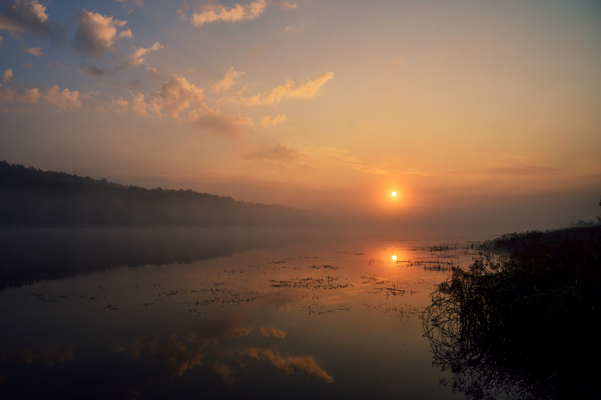 Der Morgen beginnt mit der Morgendämmerung