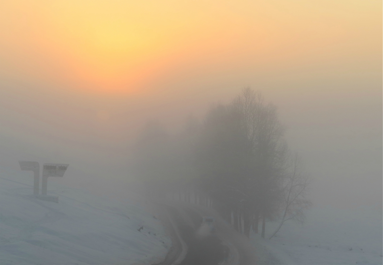 In der nebligen Dunst