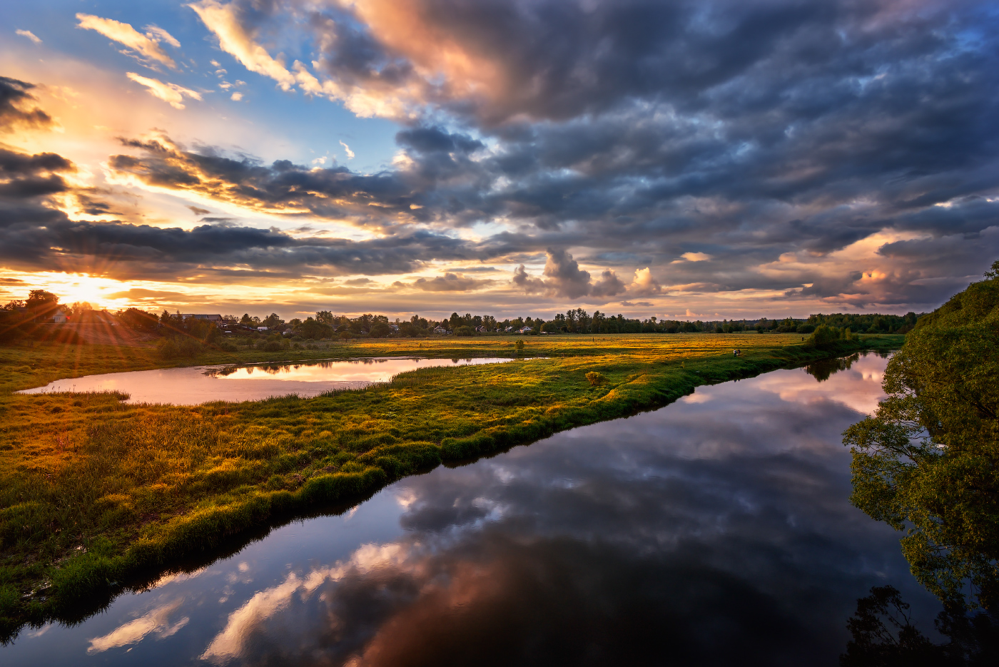 Ängstliche Sonnenuntergang